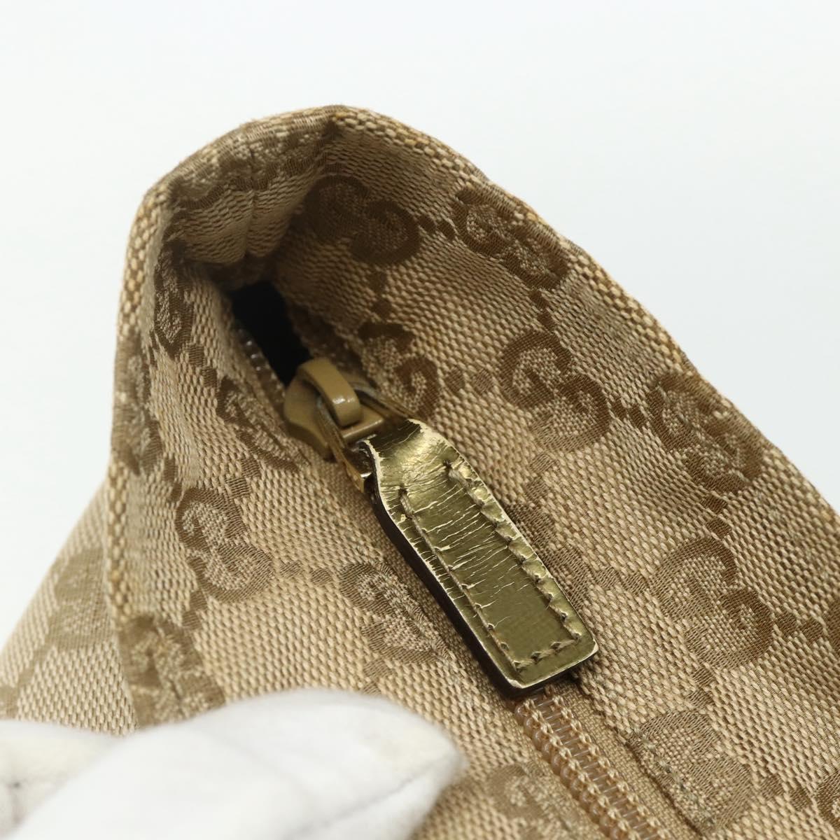 GUCCI GG Canvas Sherry Line Tote Bag Beige Gold 131230 Auth ep14230