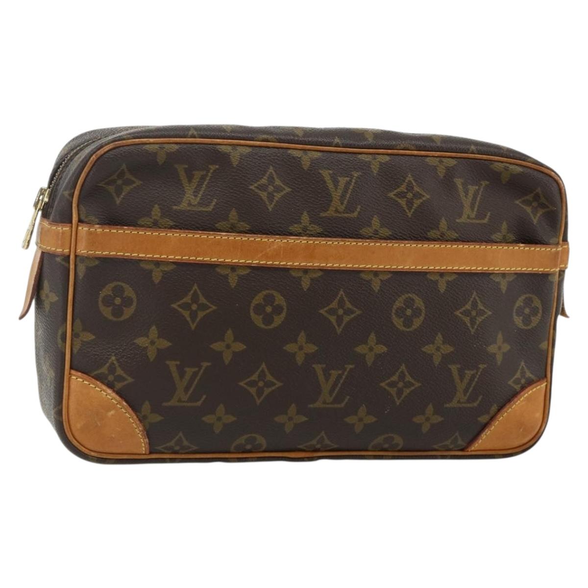 LOUIS VUITTON Monogram Compiegne 28 Clutch Bag M51845 LV Auth ep14235