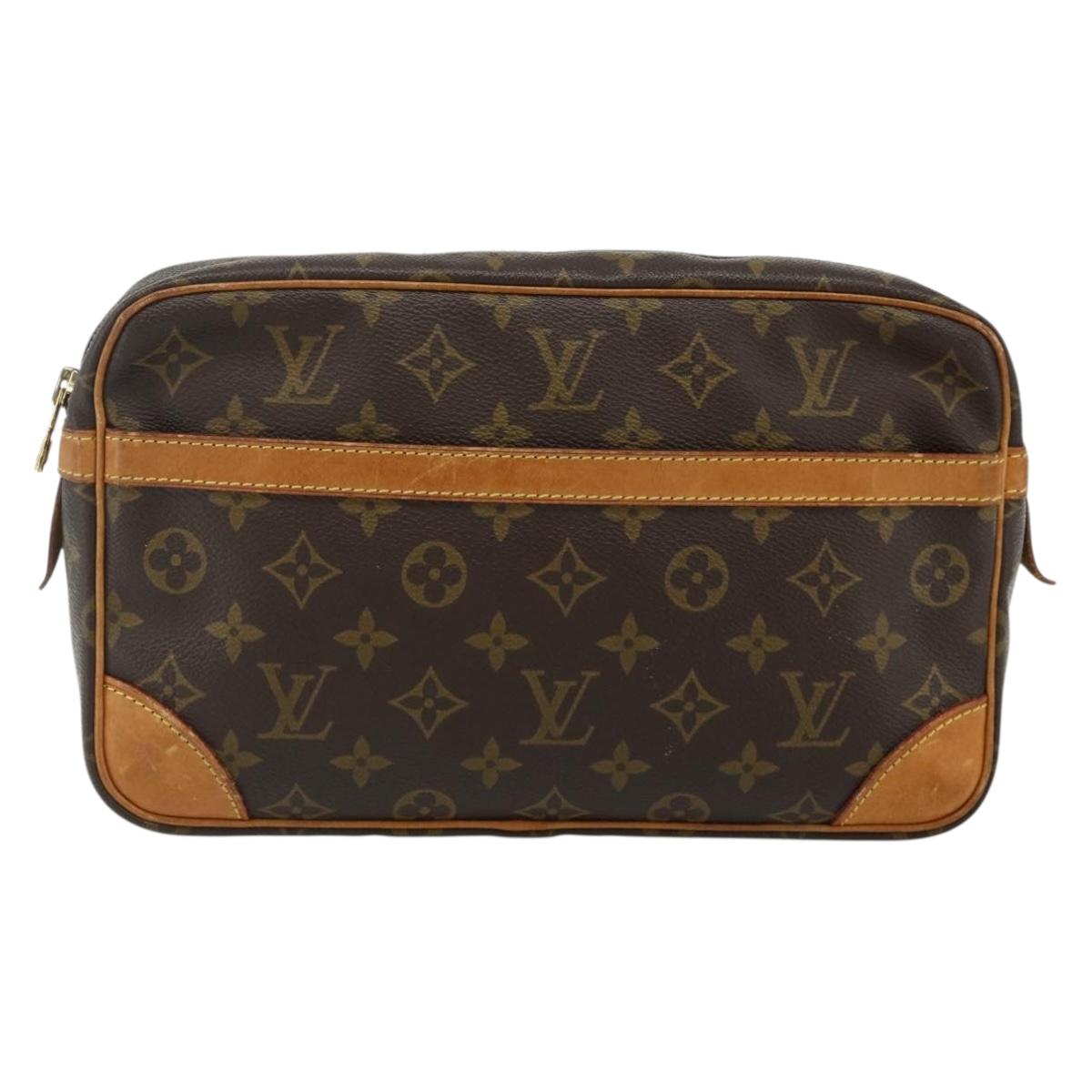 LOUIS VUITTON Monogram Compiegne 28 Clutch Bag M51845 LV Auth ep14235