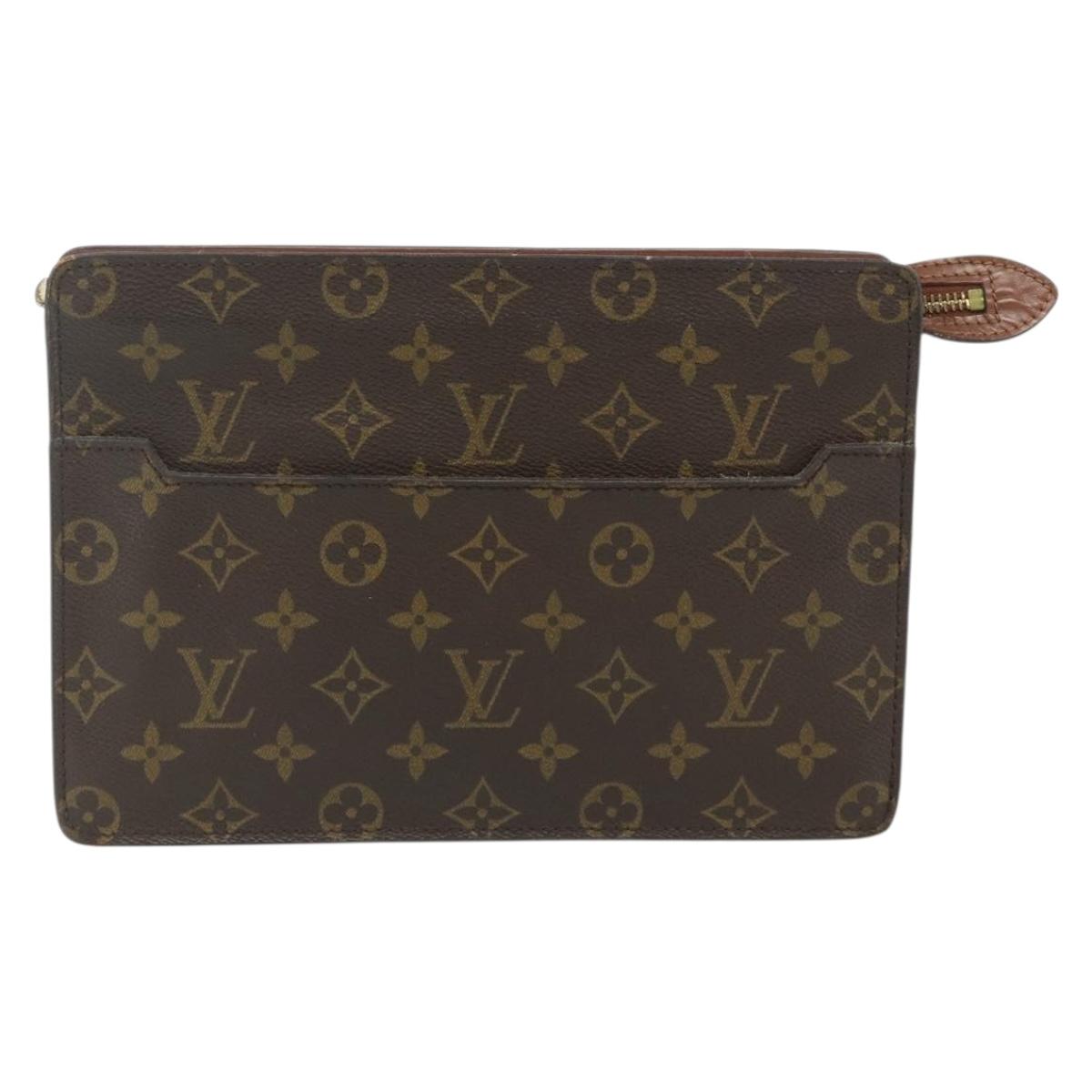 LOUIS VUITTON Monogram Pochette Homme Clutch Bag M51795 LV Auth ep14238