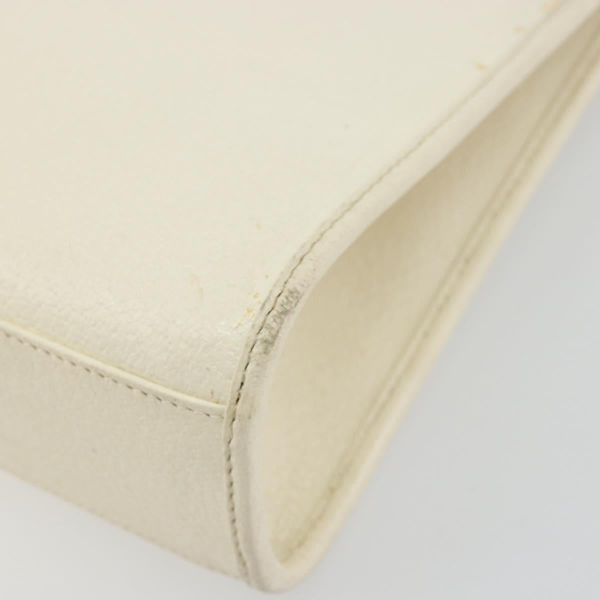 GUCCI Jackie Hand Bag Leather Ivory Silver 002 1065 Auth ep14245
