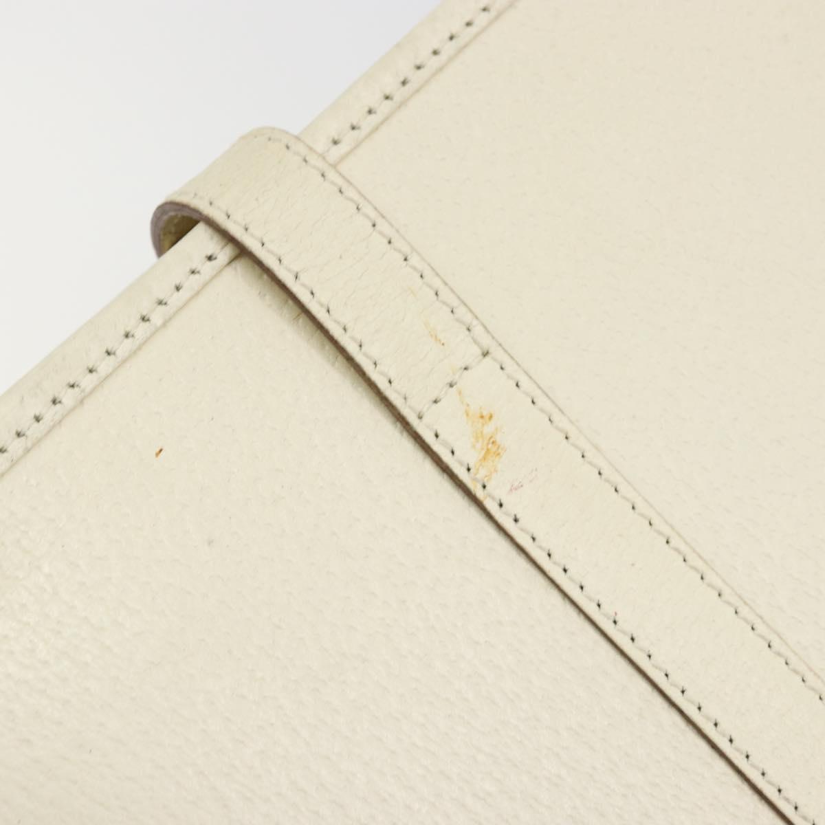 GUCCI Jackie Hand Bag Leather Ivory Silver 002 1065 Auth ep14245