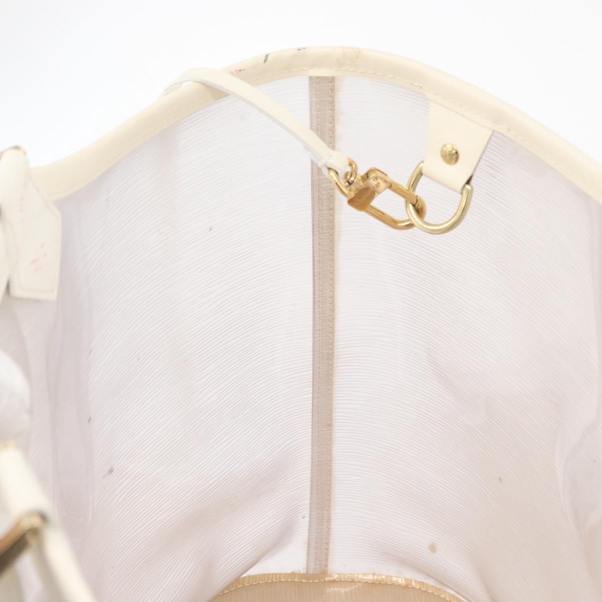 LOUIS VUITTON Epi Plage Lagoon Bay Tote Bag White Clear M92151 LV Auth ep14269