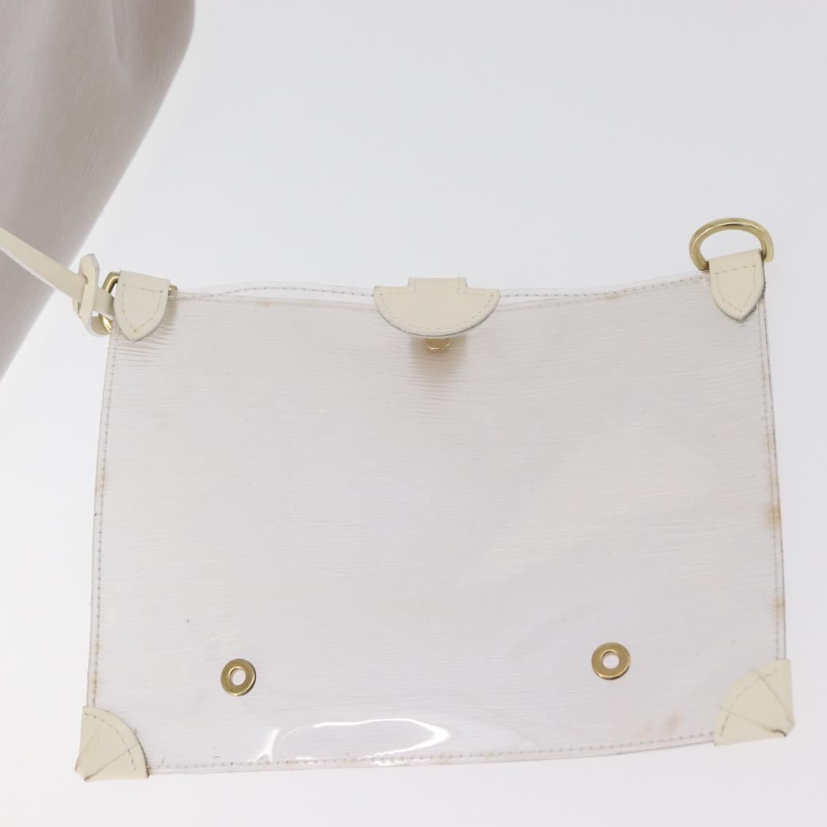 LOUIS VUITTON Epi Plage Lagoon Bay Tote Bag White Clear M92151 LV Auth ep14269