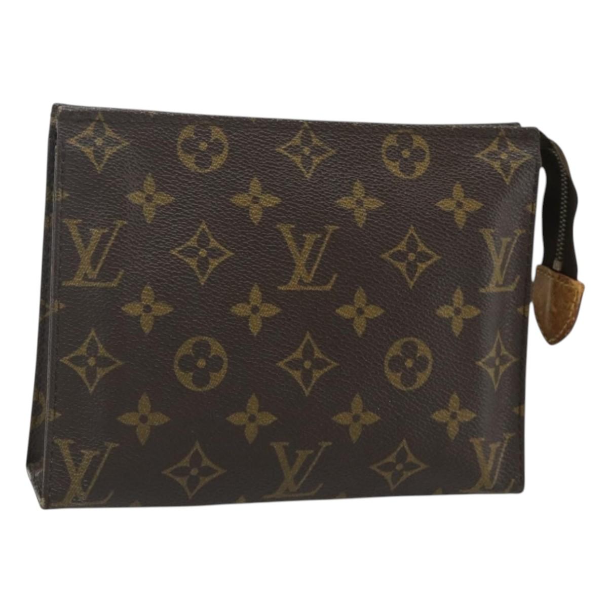 LOUIS VUITTON Monogram Poche Toilette 19 Pouch M47544 LV Auth ep14279