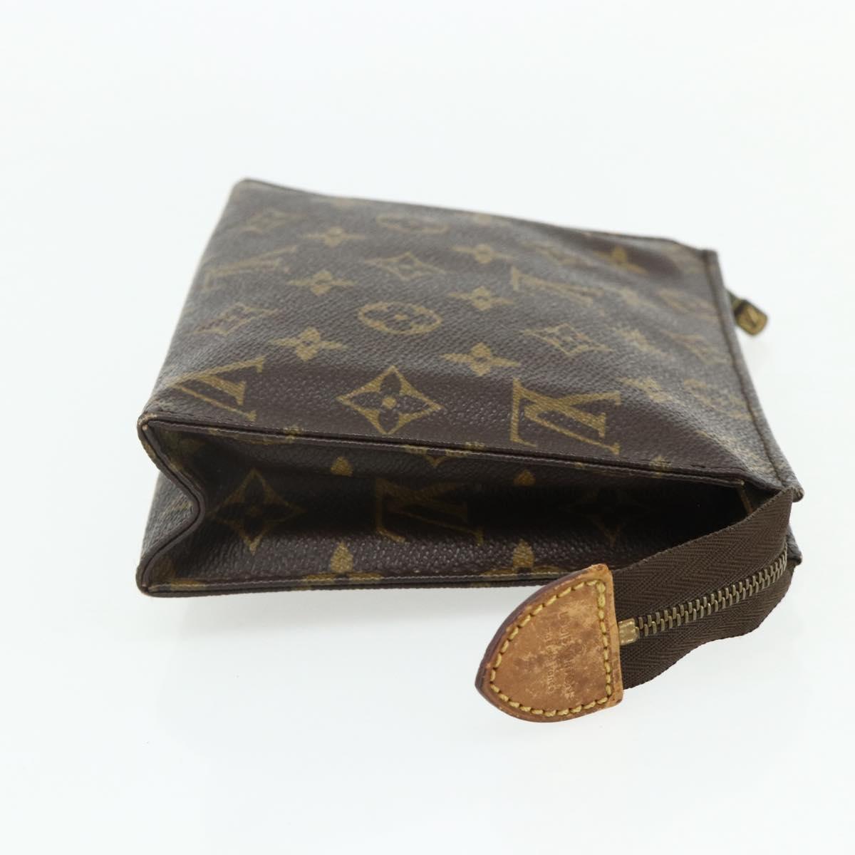 LOUIS VUITTON Monogram Poche Toilette 19 Pouch M47544 LV Auth ep14279