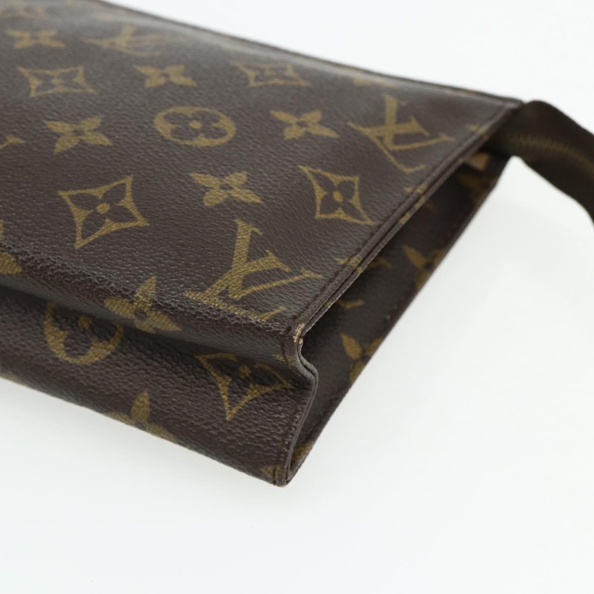 LOUIS VUITTON Monogram Poche Toilette 19 Pouch M47544 LV Auth ep14279