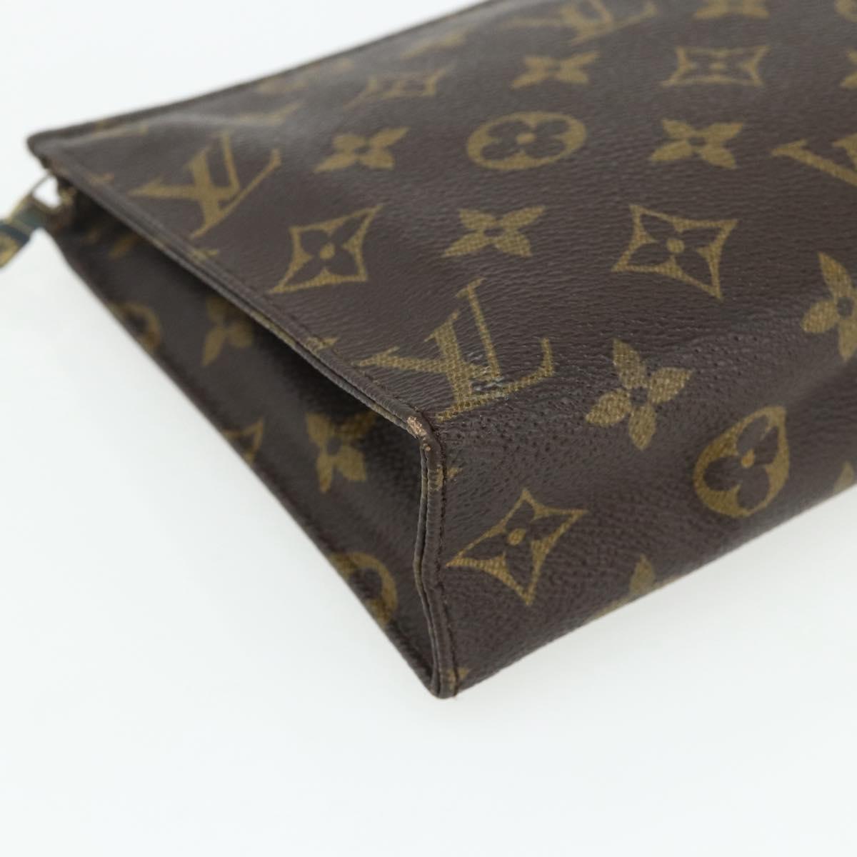 LOUIS VUITTON Monogram Poche Toilette 19 Pouch M47544 LV Auth ep14279