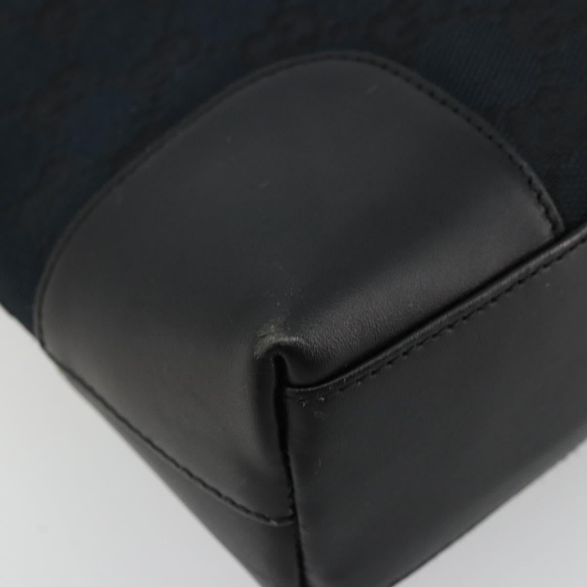 GUCCI GG Canvas Shoulder Bag Black Gold 001 4231 Auth ep14295A