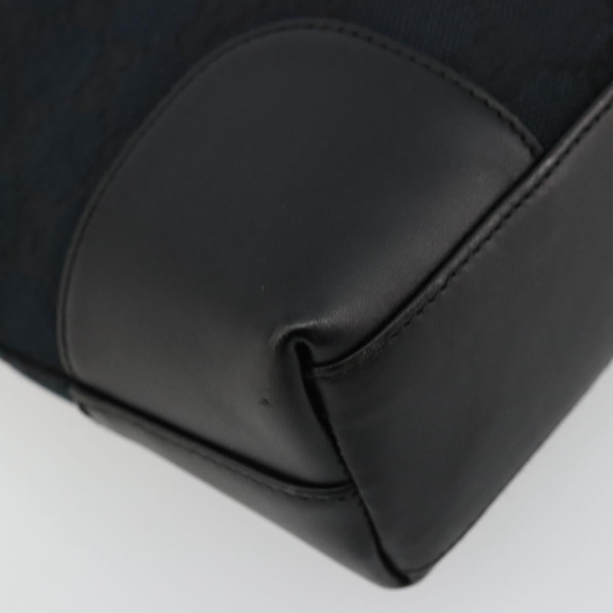 GUCCI GG Canvas Shoulder Bag Black Gold 001 4231 Auth ep14295A