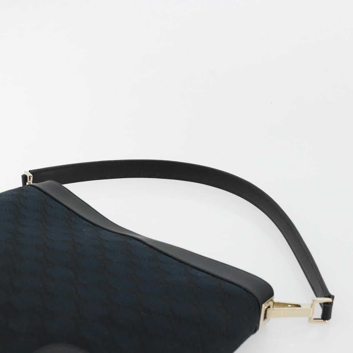 GUCCI GG Canvas Shoulder Bag Black Gold 001 4231 Auth ep14295A