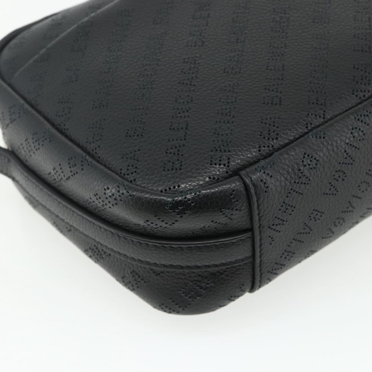 BALENCIAGA Every Day Shoulder Bag Leather Black 679267 Auth ep14300V