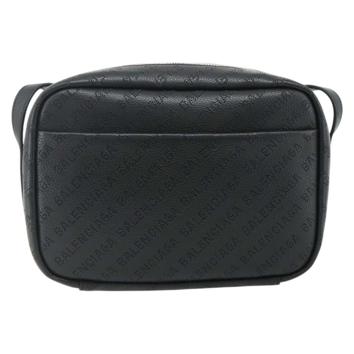 BALENCIAGA Every Day Shoulder Bag Leather Black 679267 Auth ep14300V