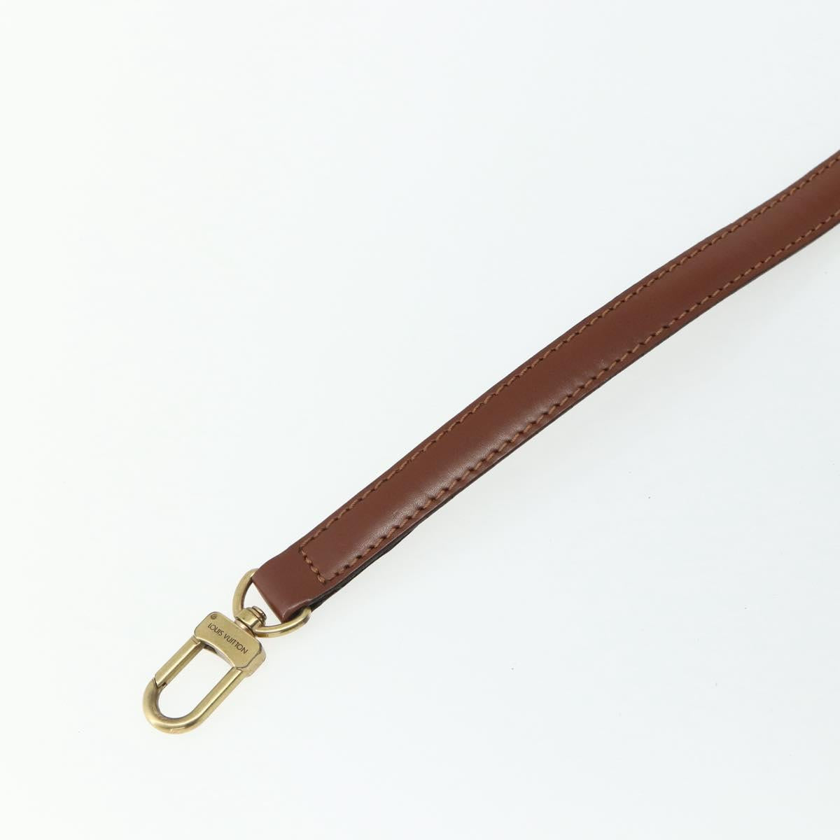 LOUIS VUITTON Adjustable Shoulder Strap Leather 37""-44.1"" Brown Auth ep14301