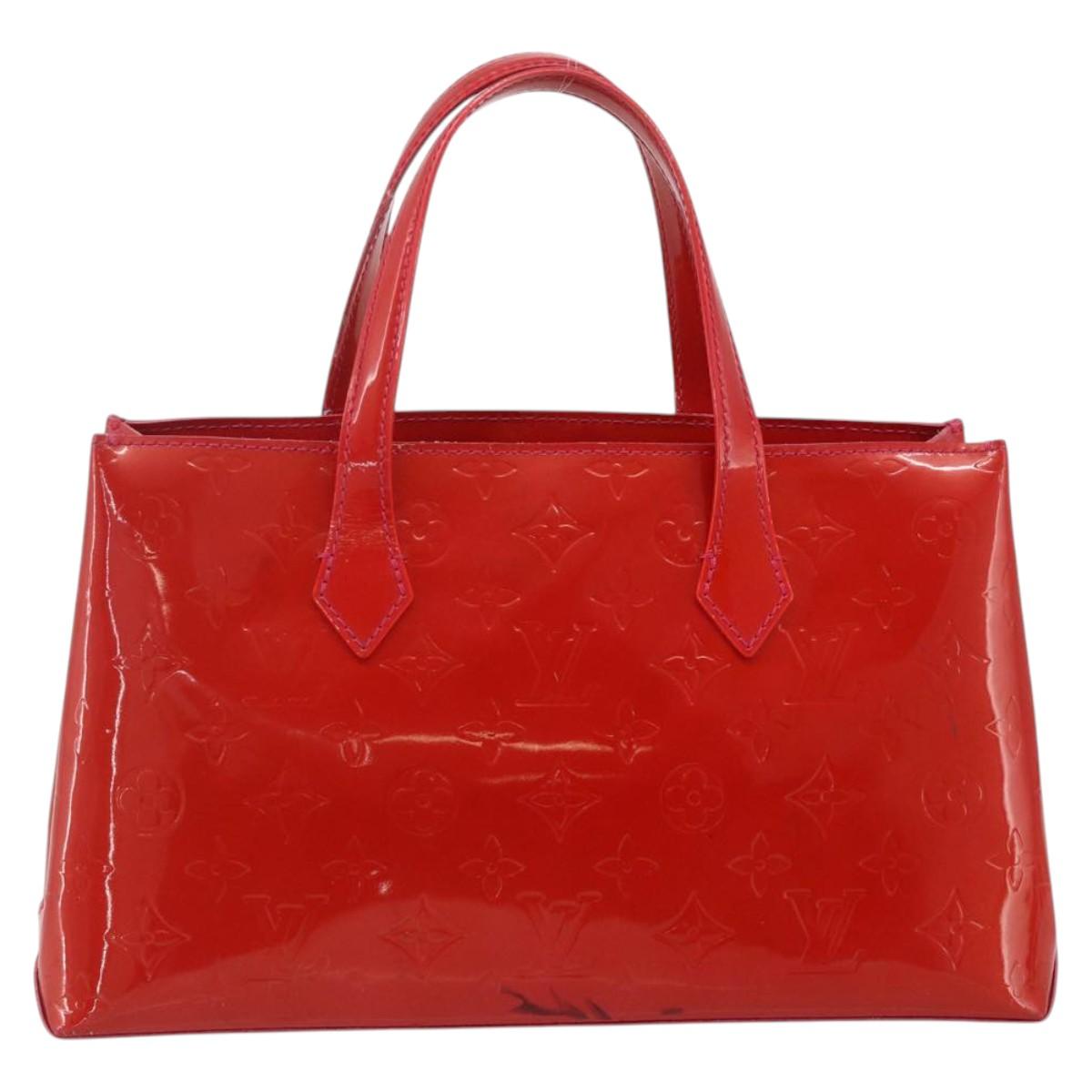 LOUIS VUITTON Monogram Vernis Wilshire PM Hand Bag Rose Pop M93643 Auth ep14308