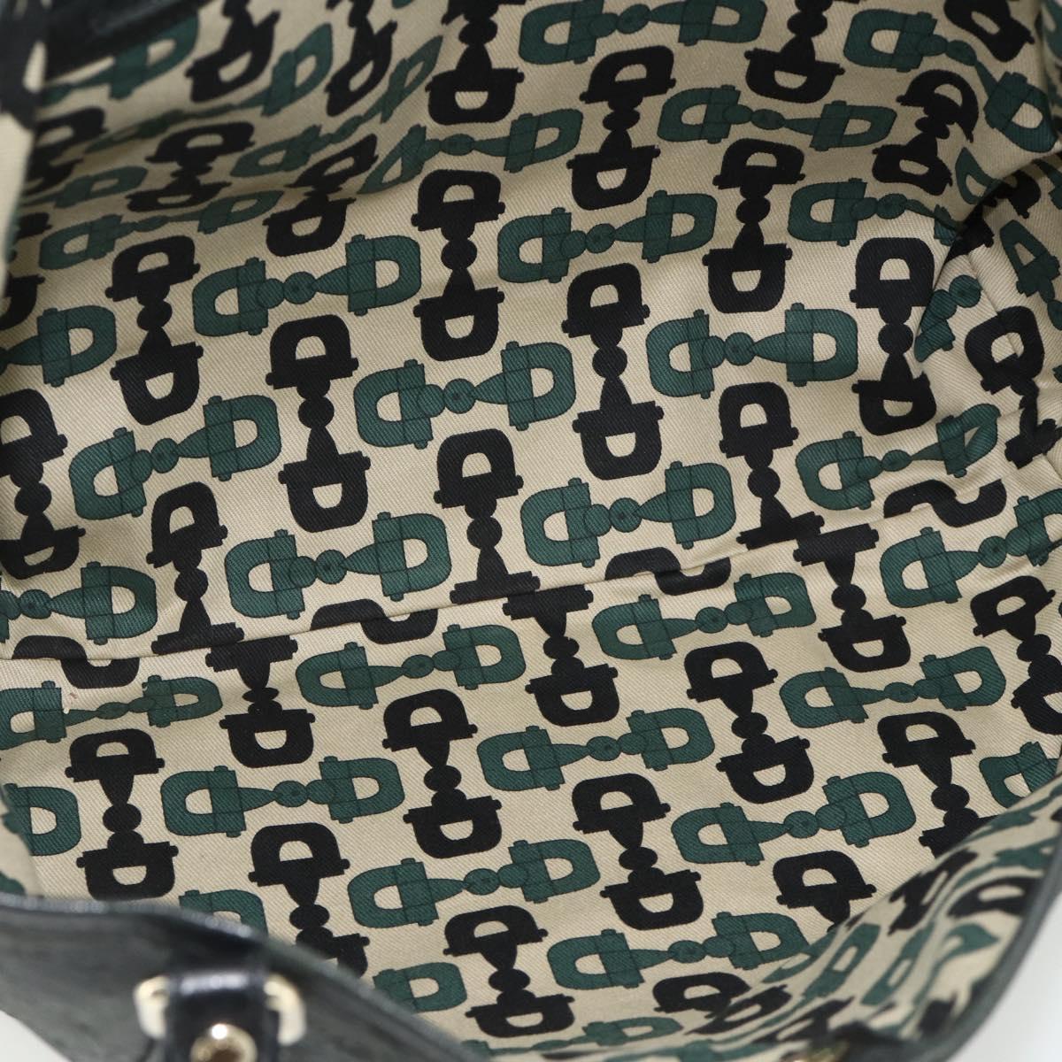 GUCCI GG Canvas Guccissima Tote Bag Leather Black Gold 197953 Auth ep14309