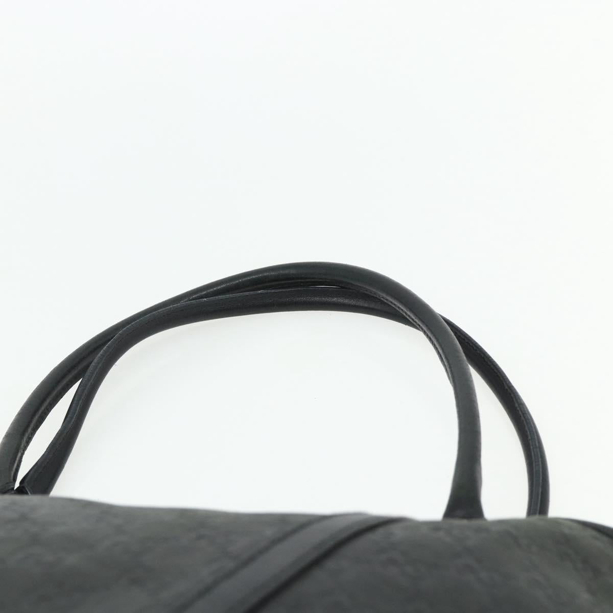 GUCCI GG Canvas Guccissima Tote Bag Leather Black Gold 197953 Auth ep14309