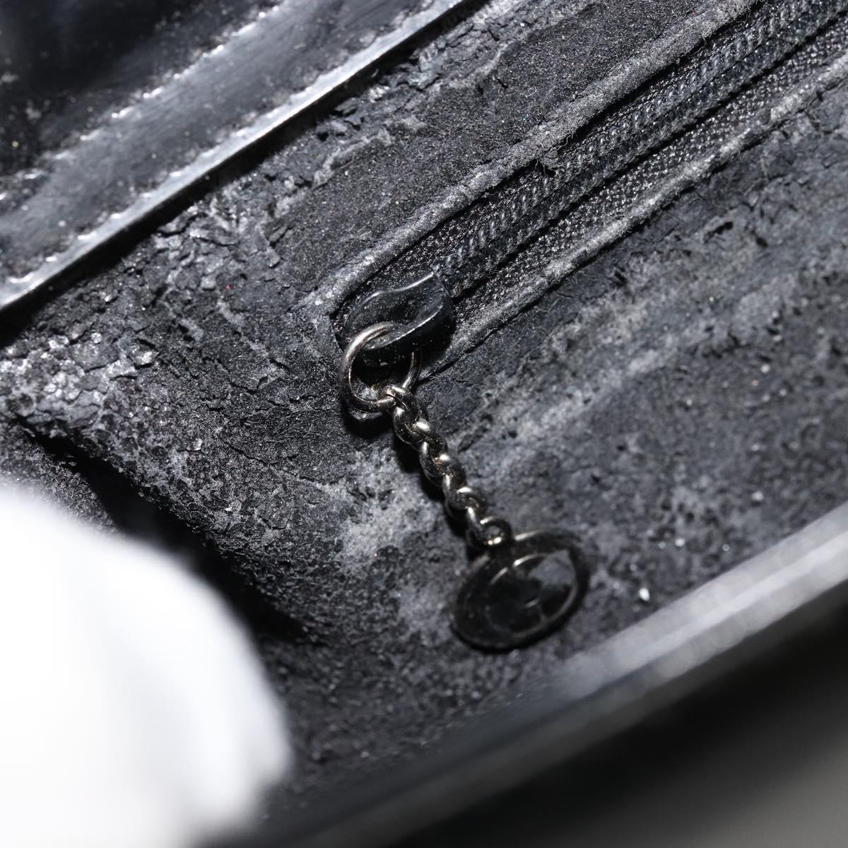 GUCCI Shoulder Bag Patent leather Black Silver 000 0506 1013 Auth ep14311