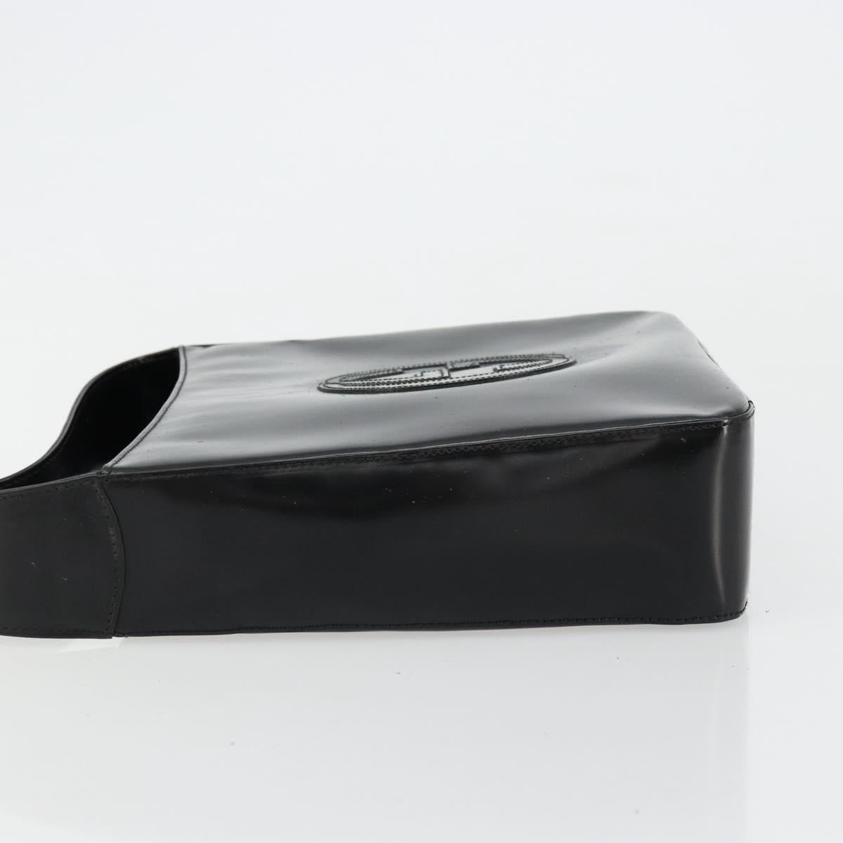 GUCCI Shoulder Bag Patent leather Black Silver 000 0506 1013 Auth ep14311