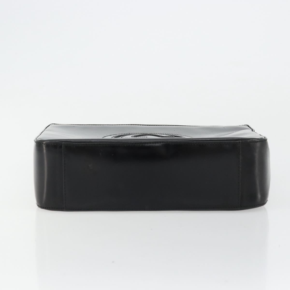 GUCCI Shoulder Bag Patent leather Black Silver 000 0506 1013 Auth ep14311