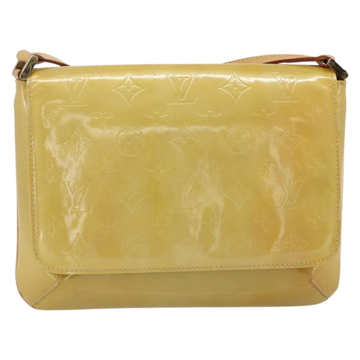 LOUIS VUITTON Monogram Vernis Thompson Street Bag Beige M91301 LV Auth ep14322