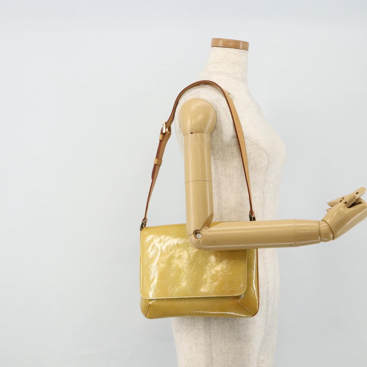 LOUIS VUITTON Monogram Vernis Thompson Street Bag Beige M91301 LV Auth ep14322