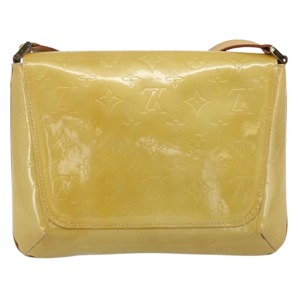 LOUIS VUITTON Monogram Vernis Thompson Street Bag Beige M91301 LV Auth ep14322