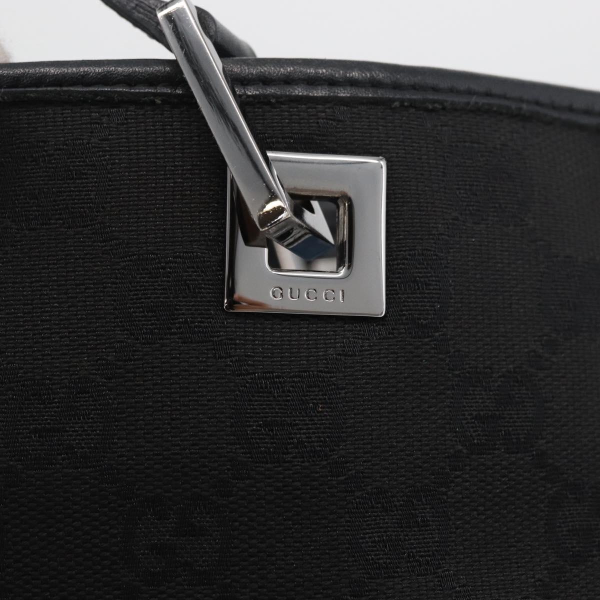 GUCCI GG Canvas Hand Bag Black Silver 31243 Auth ep14335