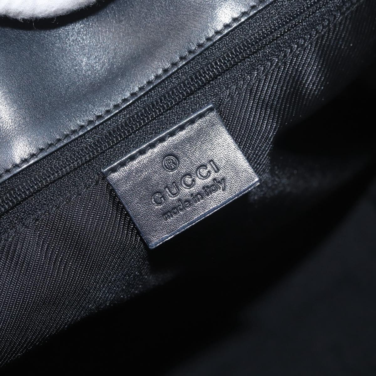 GUCCI GG Canvas Hand Bag Black Silver 31243 Auth ep14335