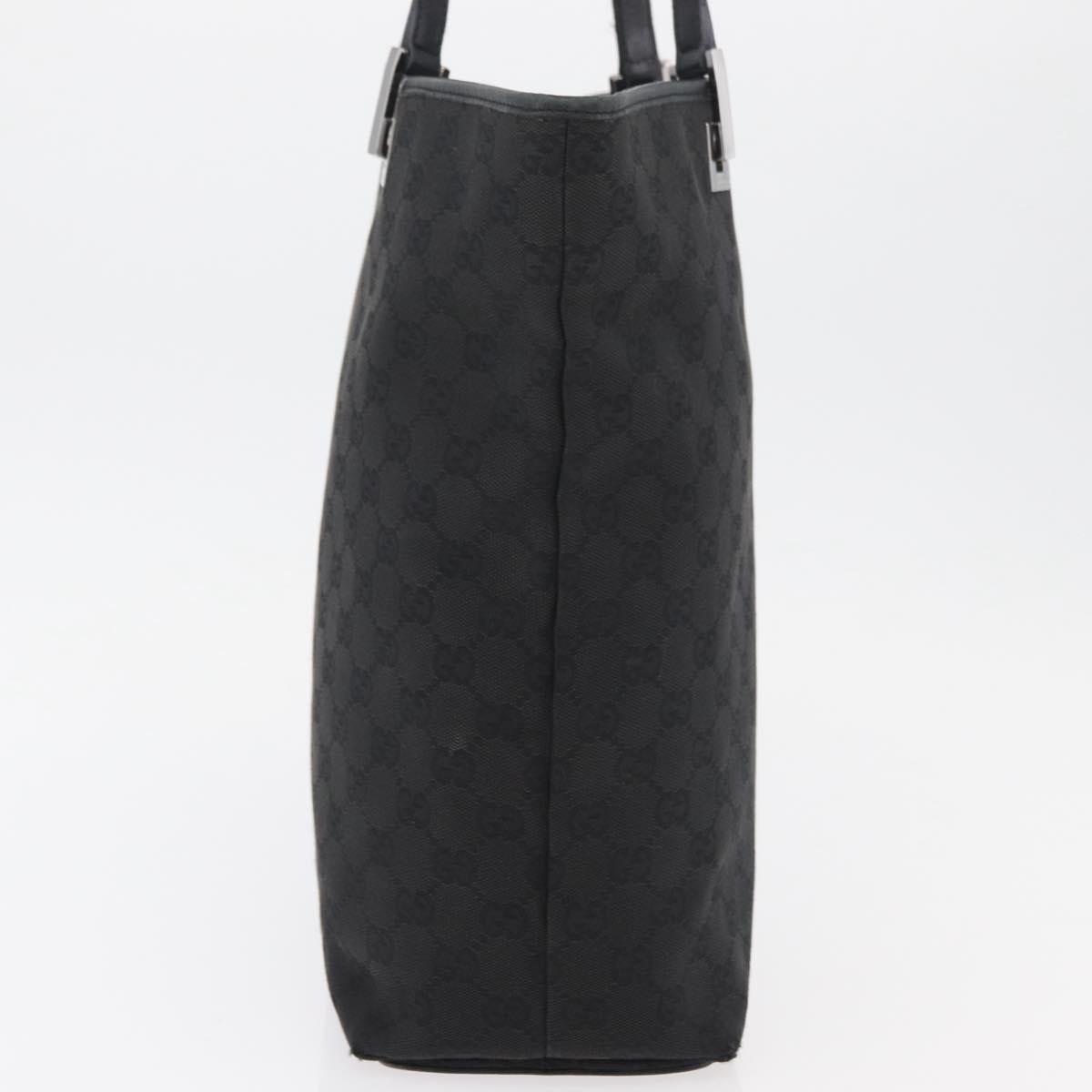GUCCI GG Canvas Hand Bag Black Silver 31243 Auth ep14335