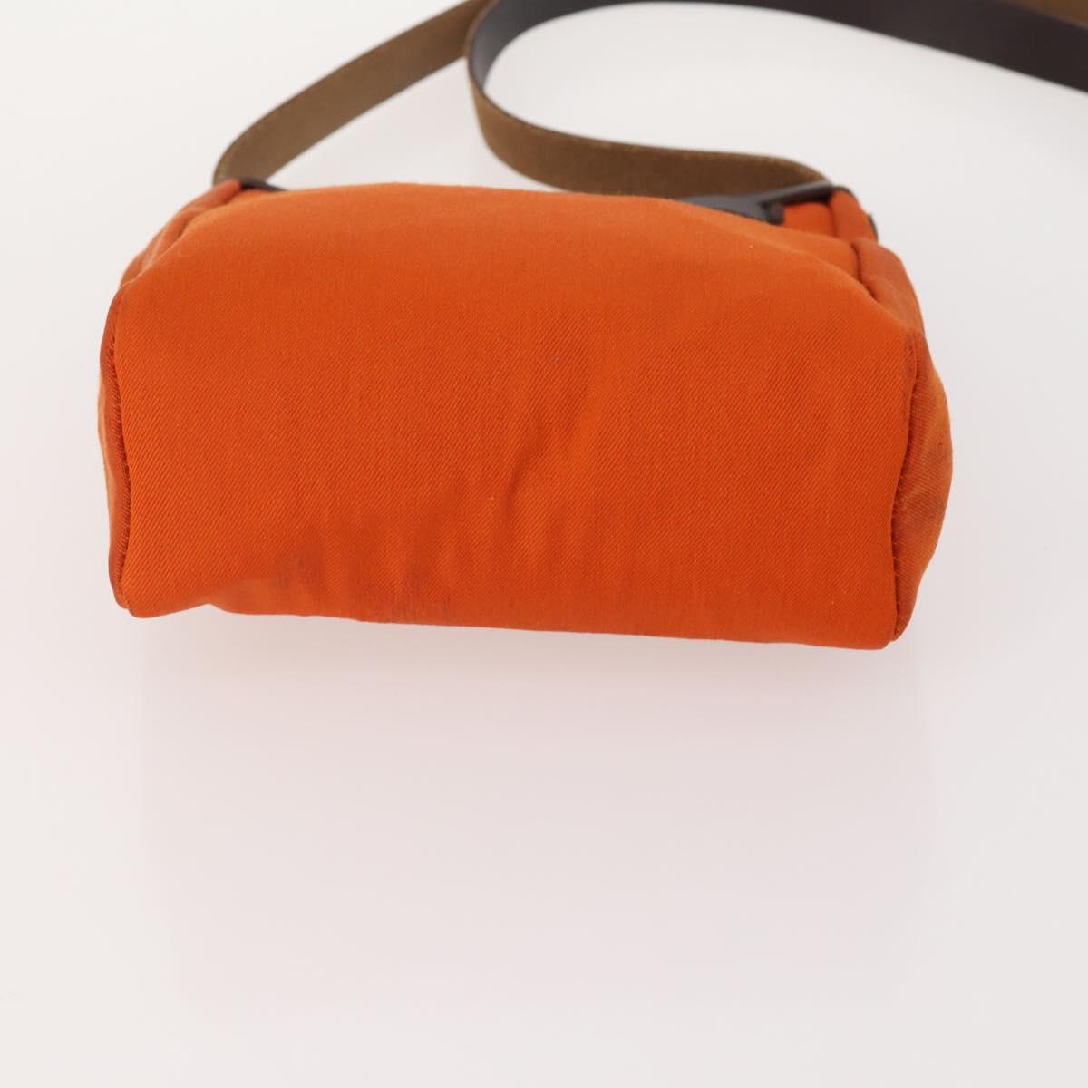 HERMES Her Line Herbag TPM Shoulder Bag Canvas 2way Red Gold Auth ep14339A