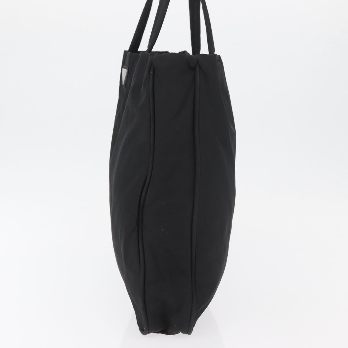 PRADA Tote Bag Nylon Black Silver Auth ep14354A