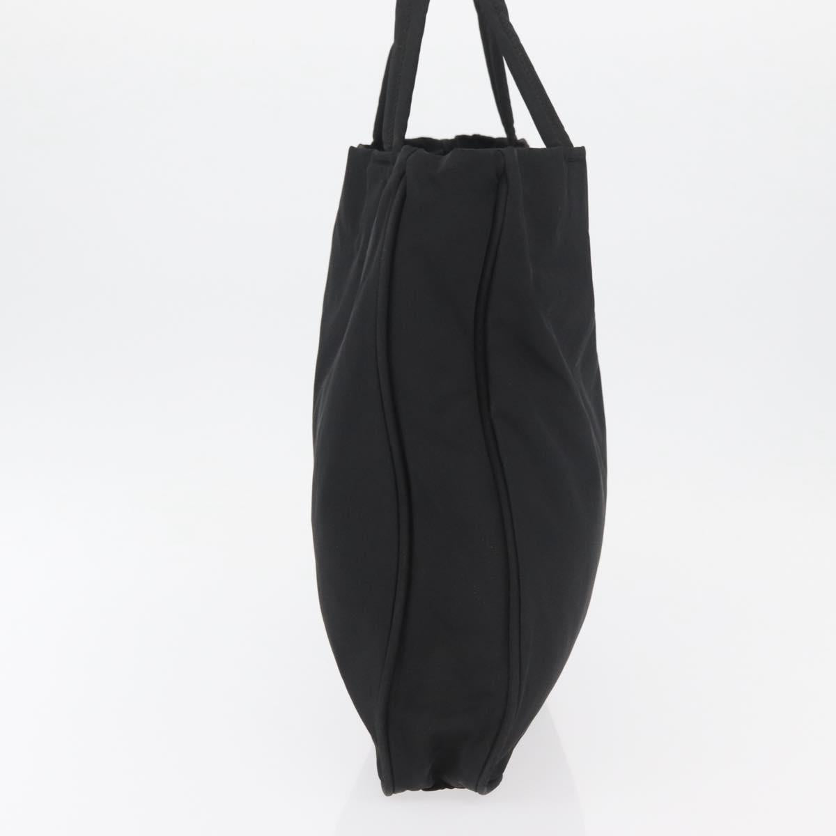 PRADA Tote Bag Nylon Black Silver Auth ep14354A