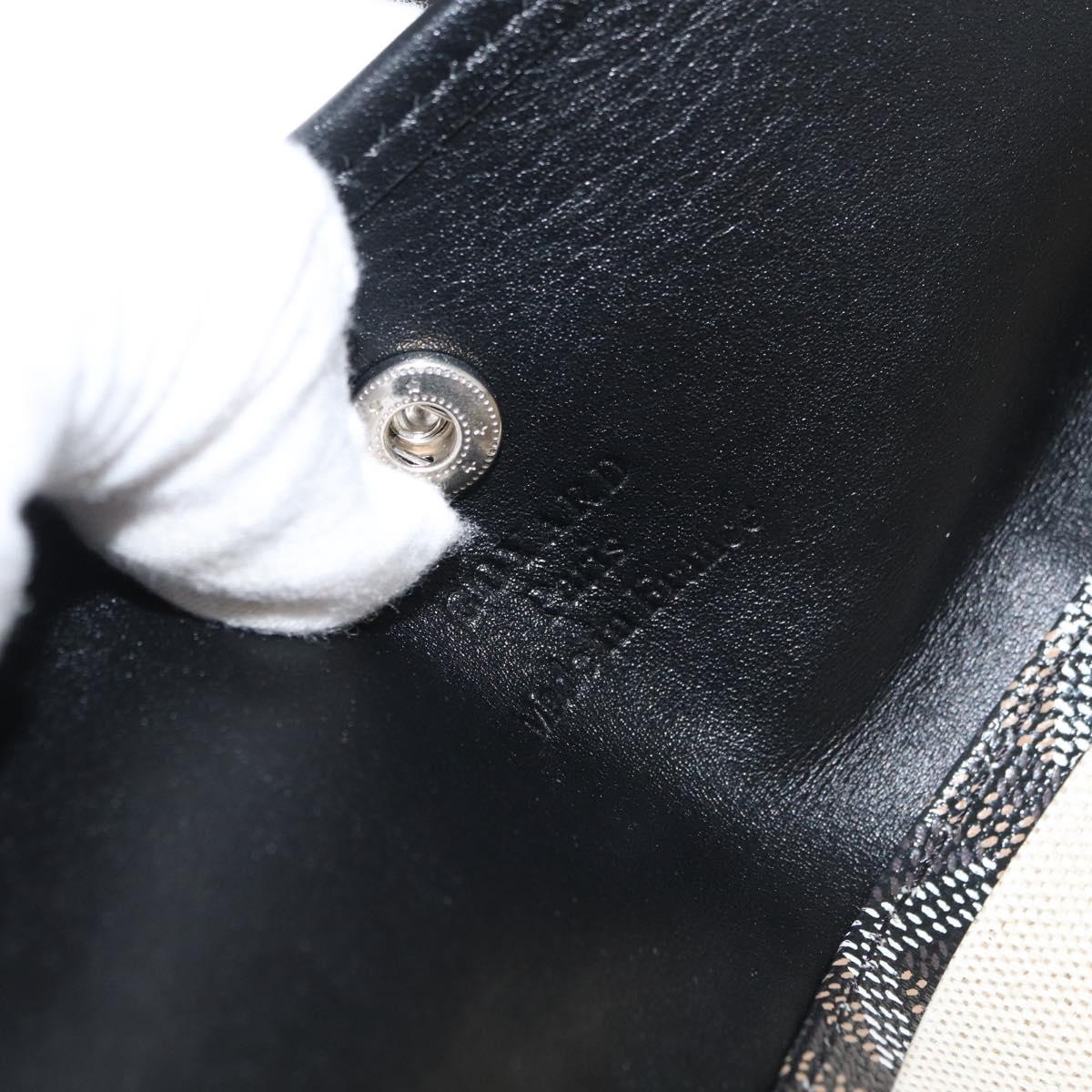 GOYARD Saint Louis PM Tote Bag PVC Canvas Black Silver Auth ep14359SAV