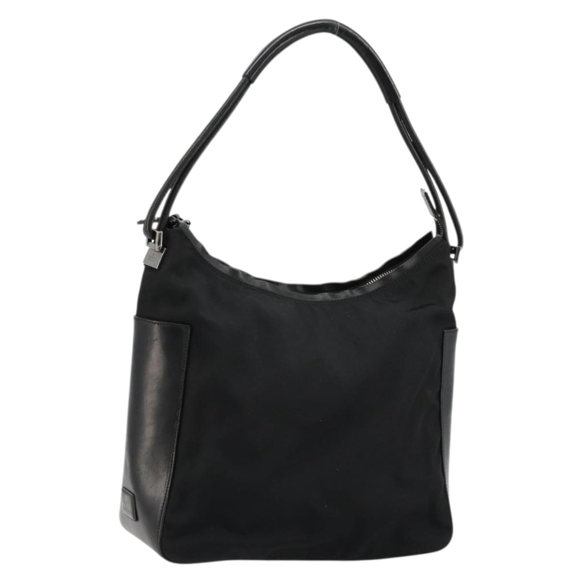 GUCCI Shoulder Bag Nylon Black Silver 001 3766 Auth ep14364