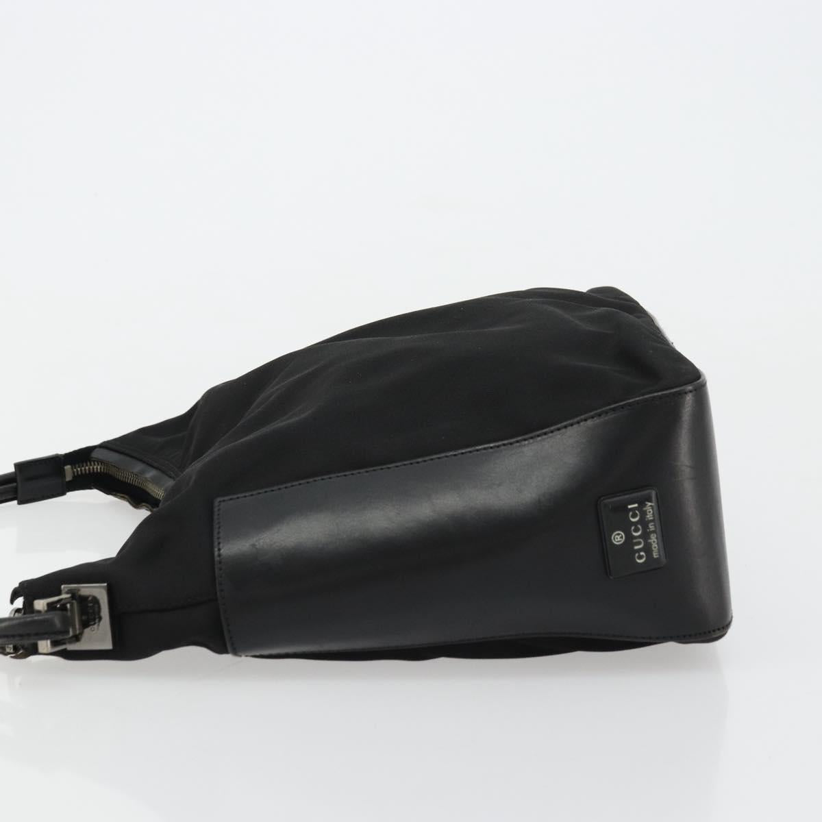 GUCCI Shoulder Bag Nylon Black Silver 001 3766 Auth ep14364