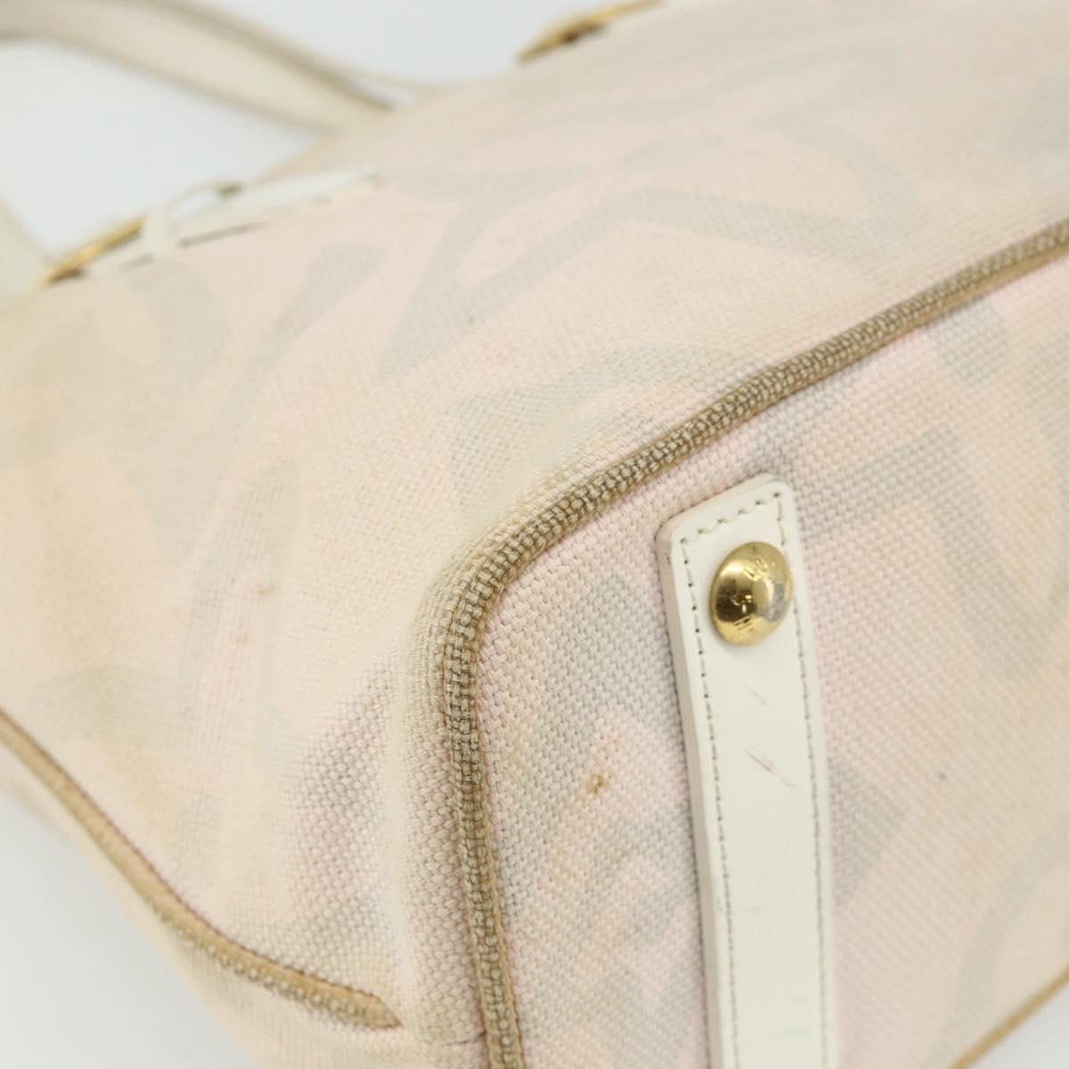 LOUIS VUITTON Cruise line Taicienne PM Bag Canvas Pink M95672 LV Auth ep14376