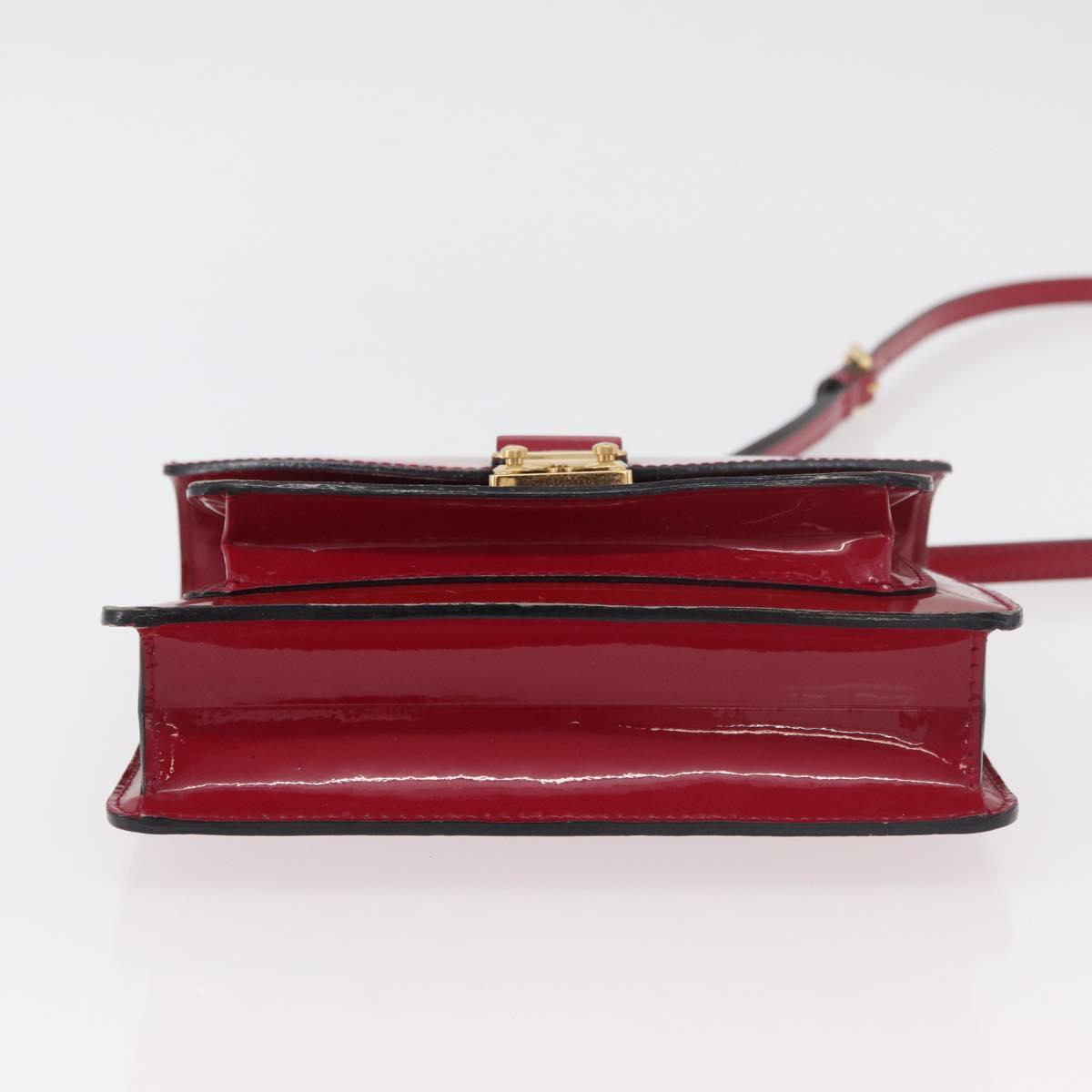 LOUIS VUITTON Vernis Monceau BB Bag 2way Rose Andian M91579 LV Auth ep14379A