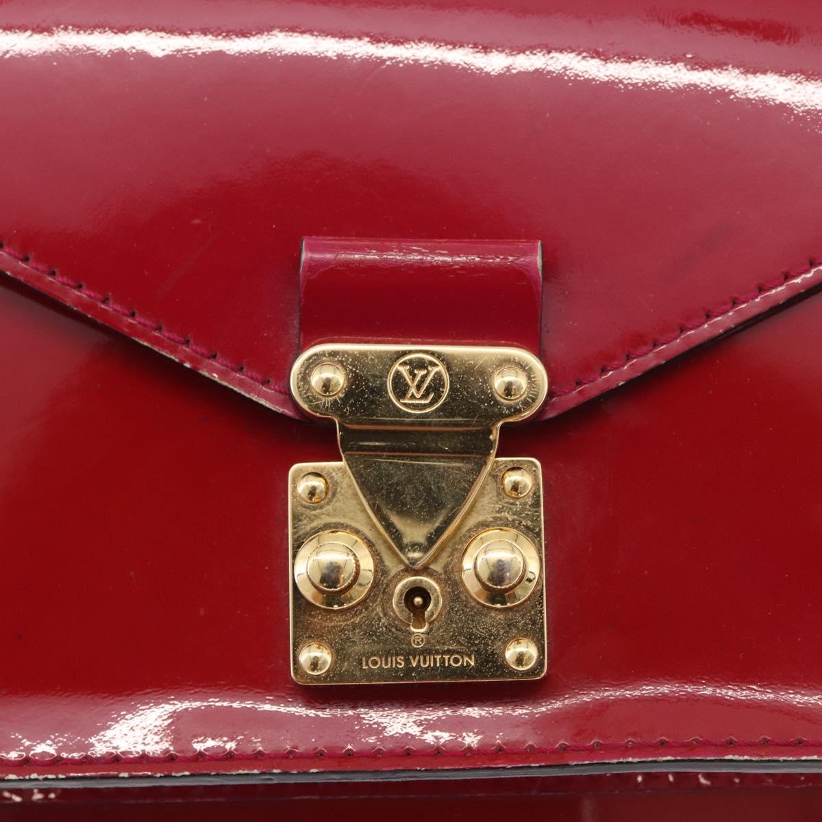 LOUIS VUITTON Vernis Monceau BB Bag 2way Rose Andian M91579 LV Auth ep14379A