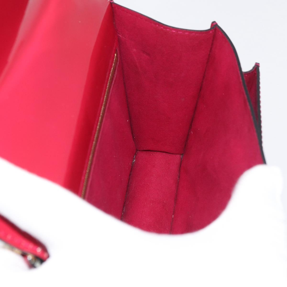 LOUIS VUITTON Vernis Monceau BB Bag 2way Rose Andian M91579 LV Auth ep14379A