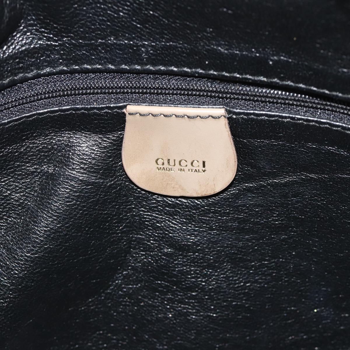 GUCCI Bamboo Hand Bag Patent Leather 2way Gold 001 1014 1638 Auth ep14385