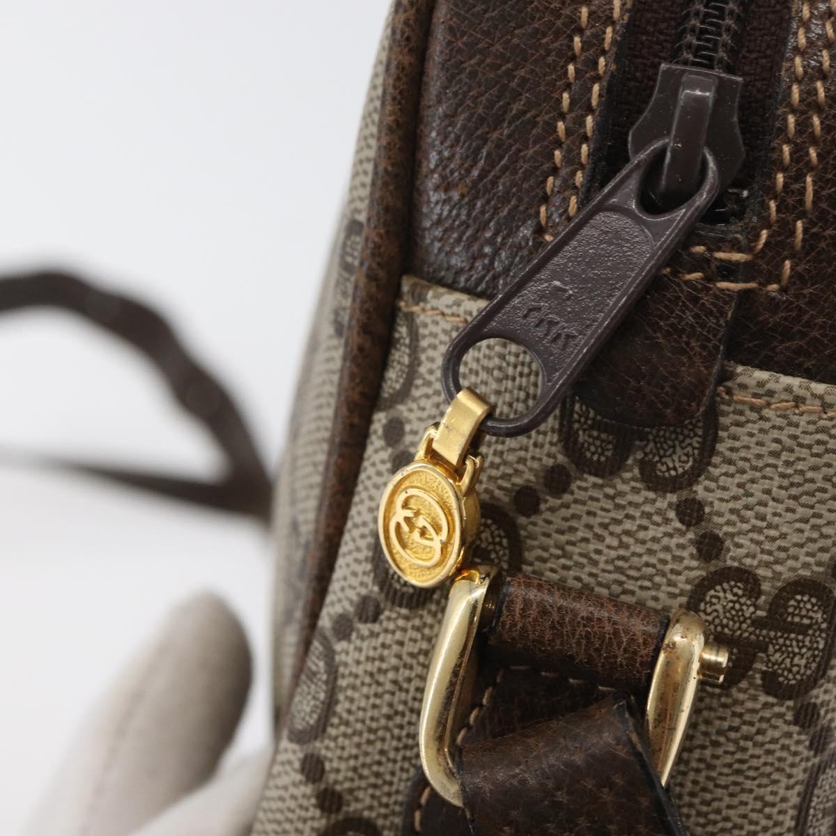 GUCCI GG Supreme Web Sherry Line Bag PVC Beige Gold 010 378 Auth ep14400
