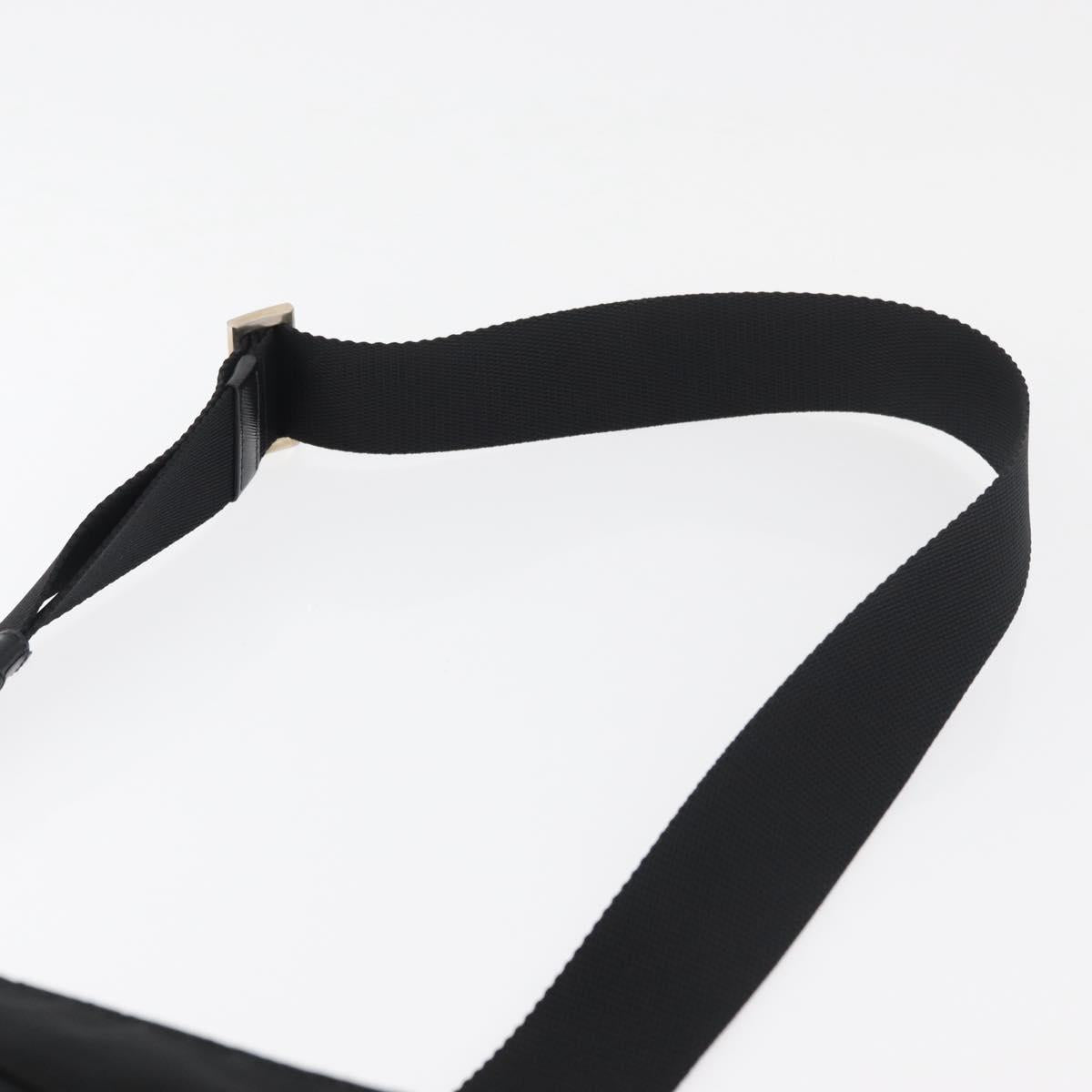 PRADA Shoulder Bag Nylon Black Silver Auth ep14418A