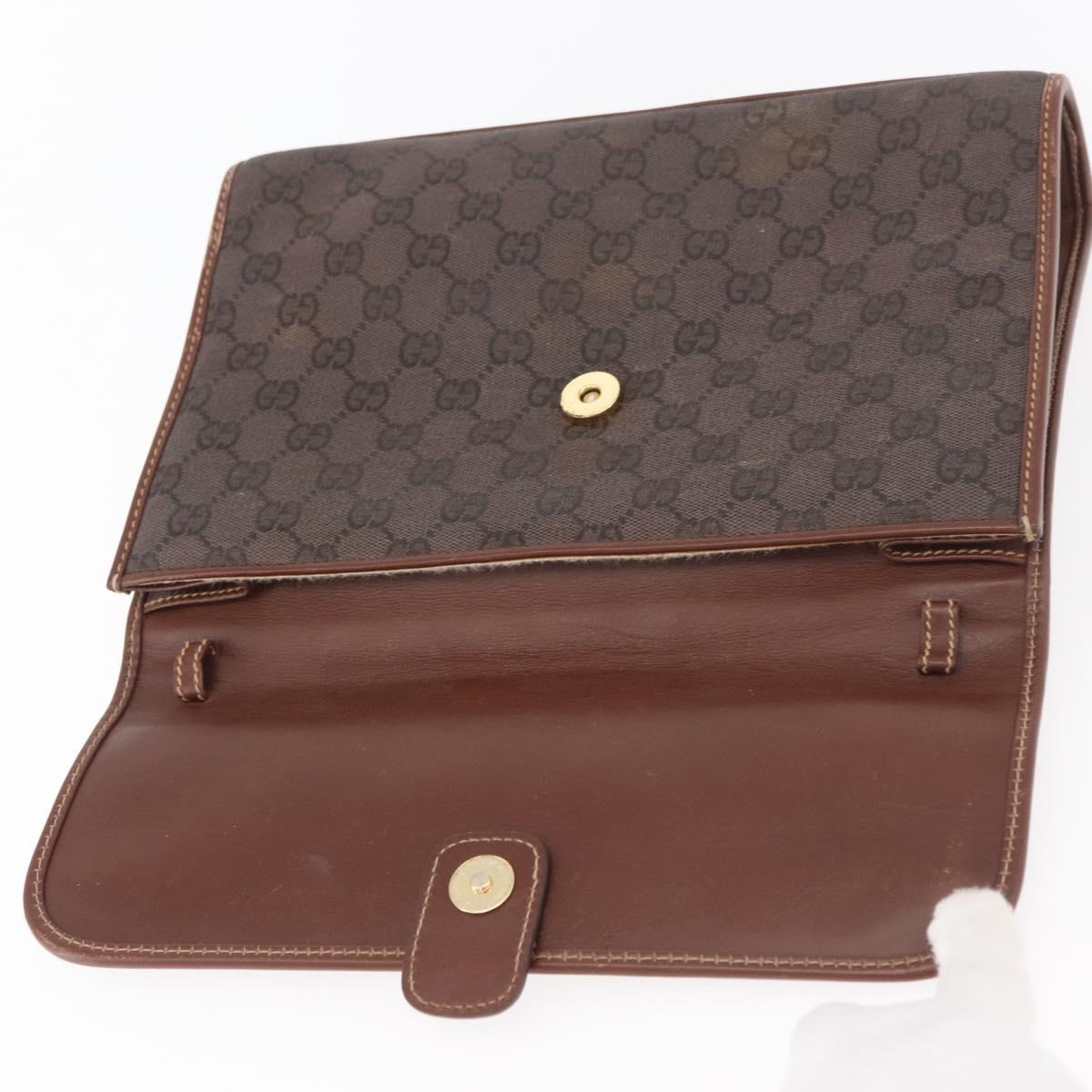 GUCCI GG Supreme Shoulder Bag PVC Brown Gold 004 49 0195 Auth ep14421