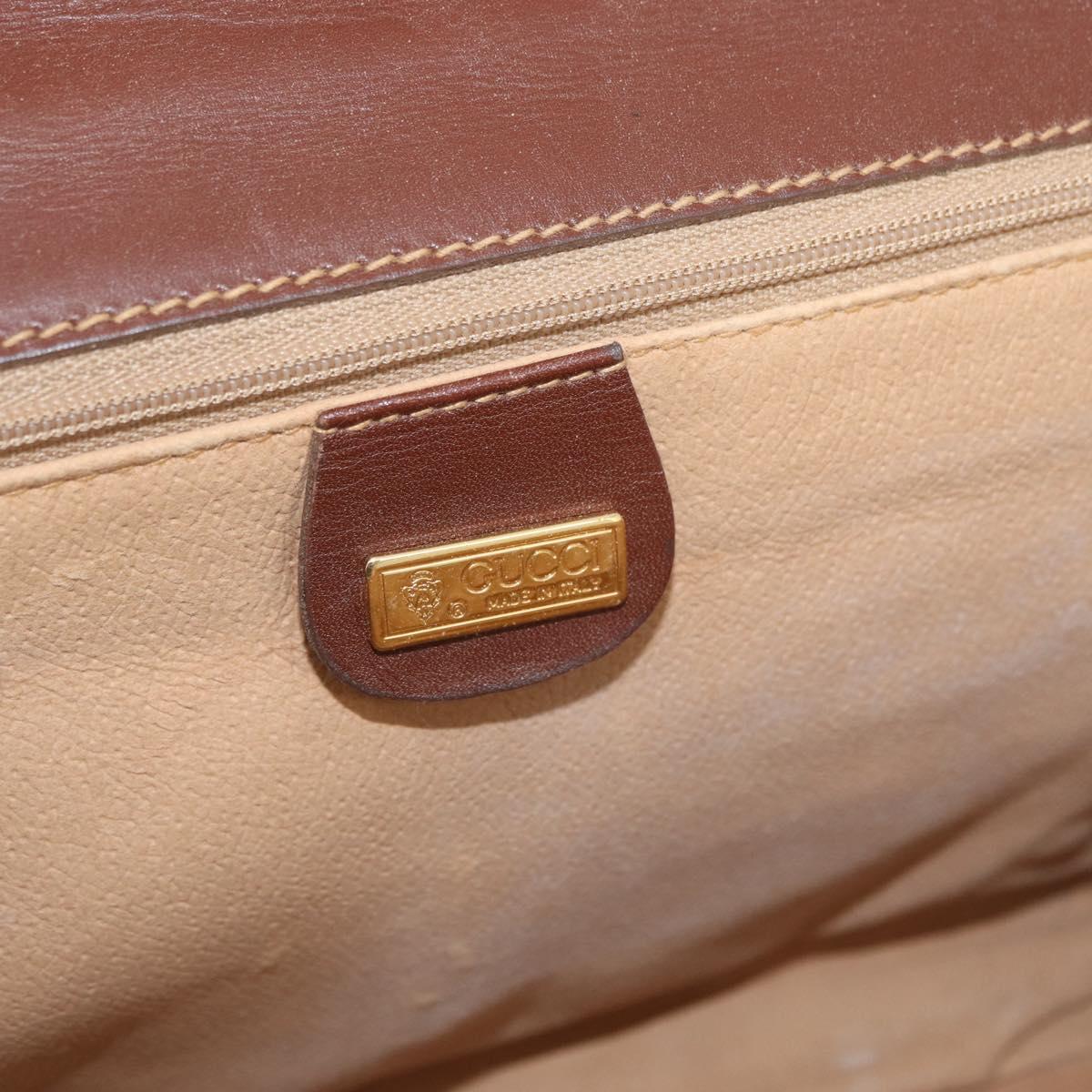GUCCI GG Supreme Shoulder Bag PVC Brown Gold 004 49 0195 Auth ep14421