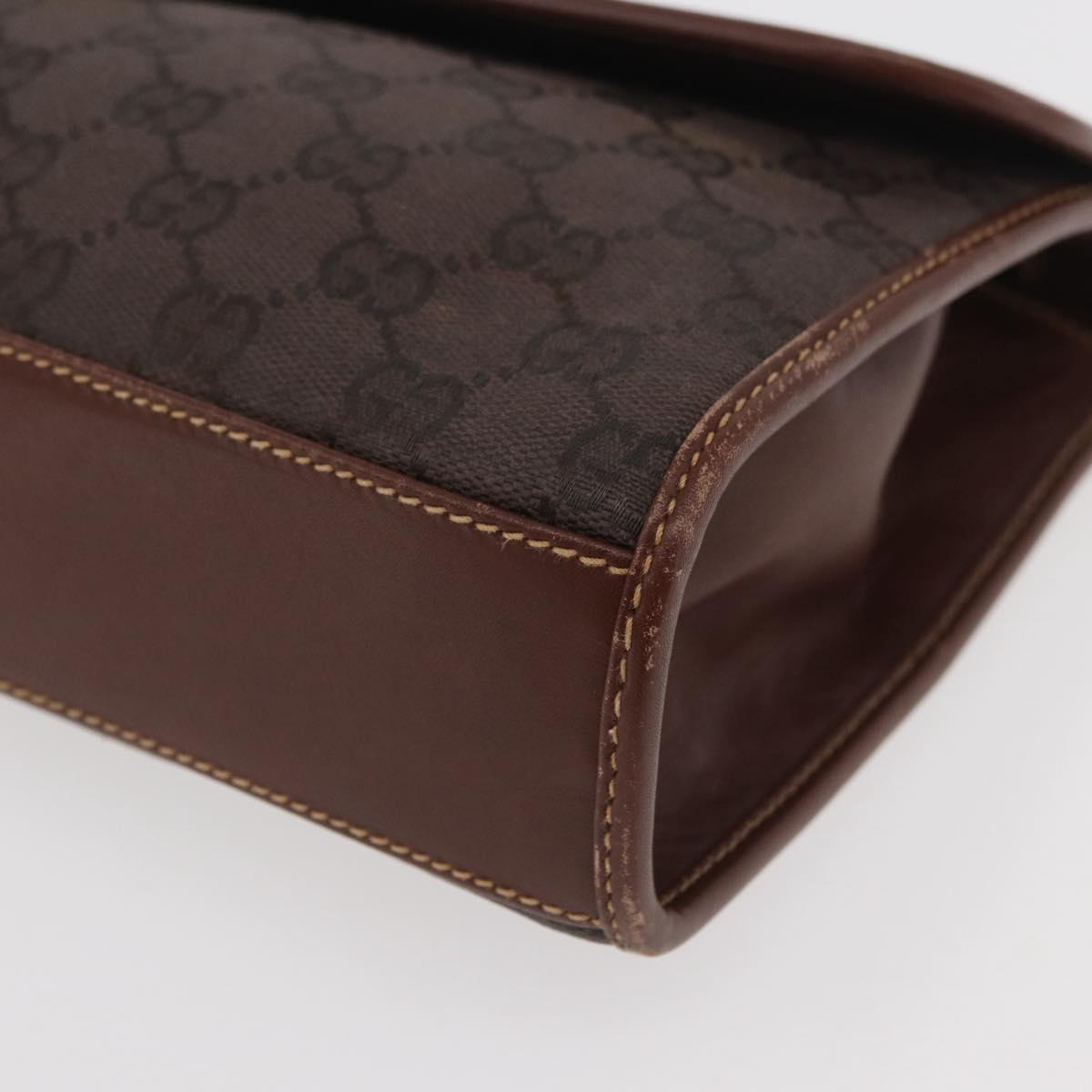 GUCCI GG Supreme Shoulder Bag PVC Brown Gold 004 49 0195 Auth ep14421