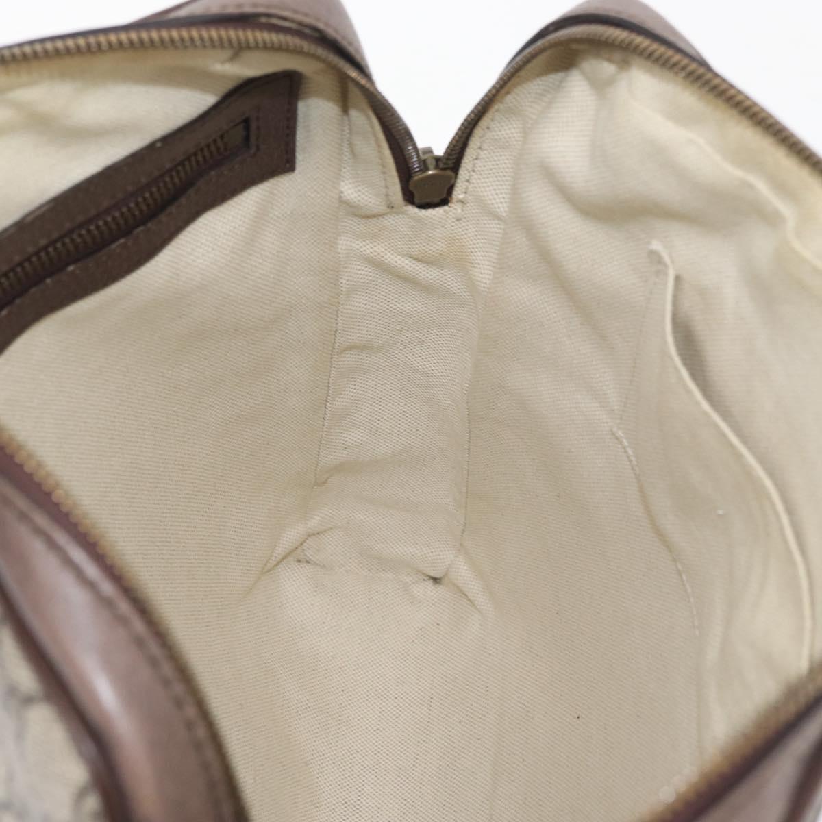 GUCCI GG Supreme Web Sherry Line Bag PVC Beige Gold 547934 Auth ep14440A