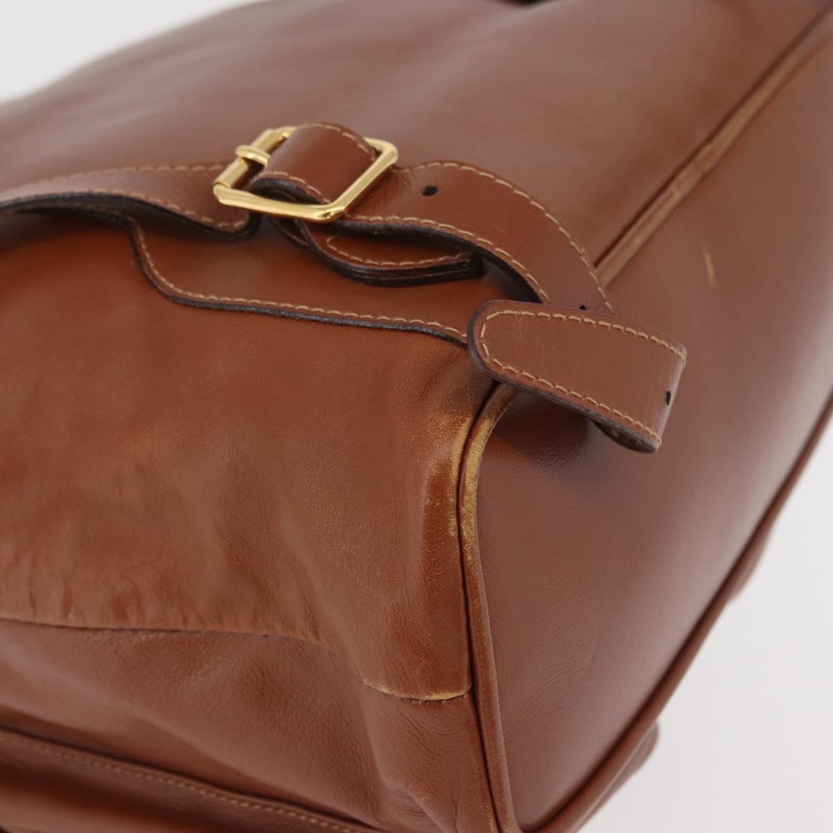 GUCCI Bamboo Backpack Leather Brown Gold 003 2058 0016 Auth ep14447