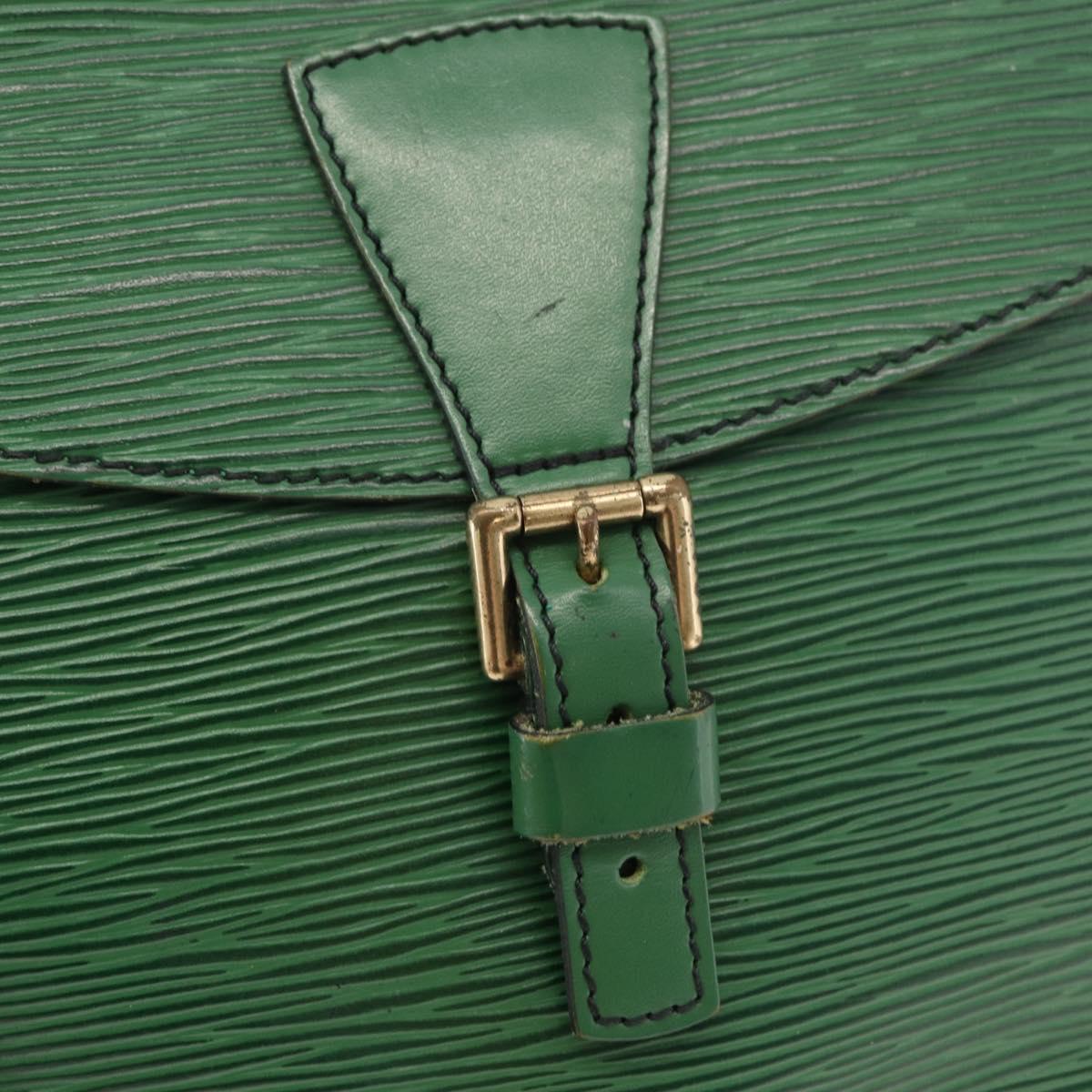 LOUIS VUITTON Epi Jeune Fille MM Shoulder Bag Green M52154 LV Auth ep14448
