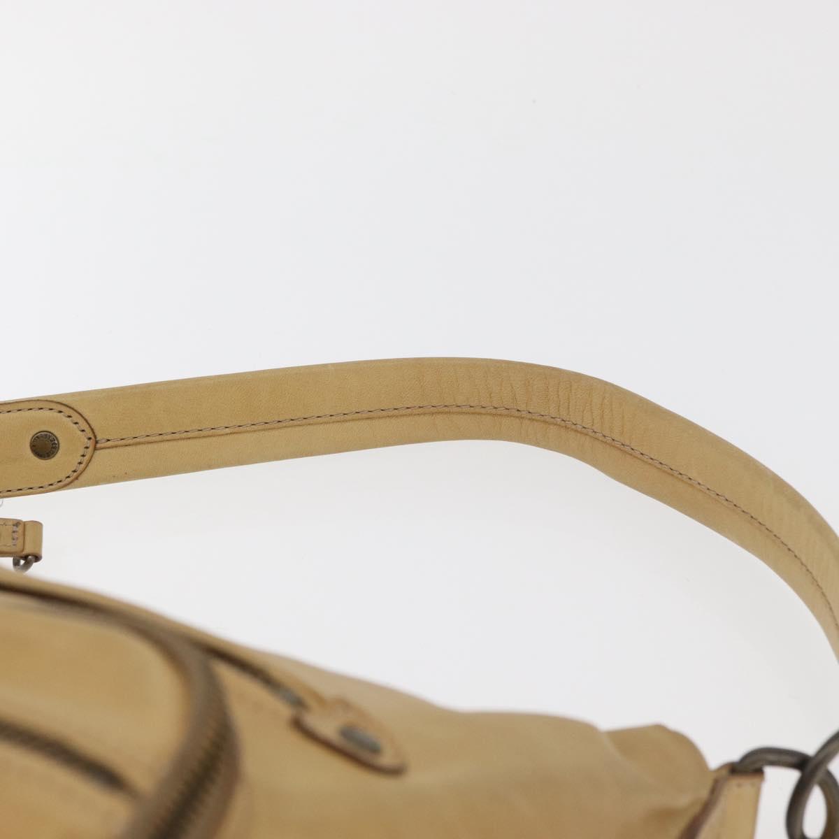 BURBERRY Blue Label Shoulder Bag Leather Beige Auth ep14455